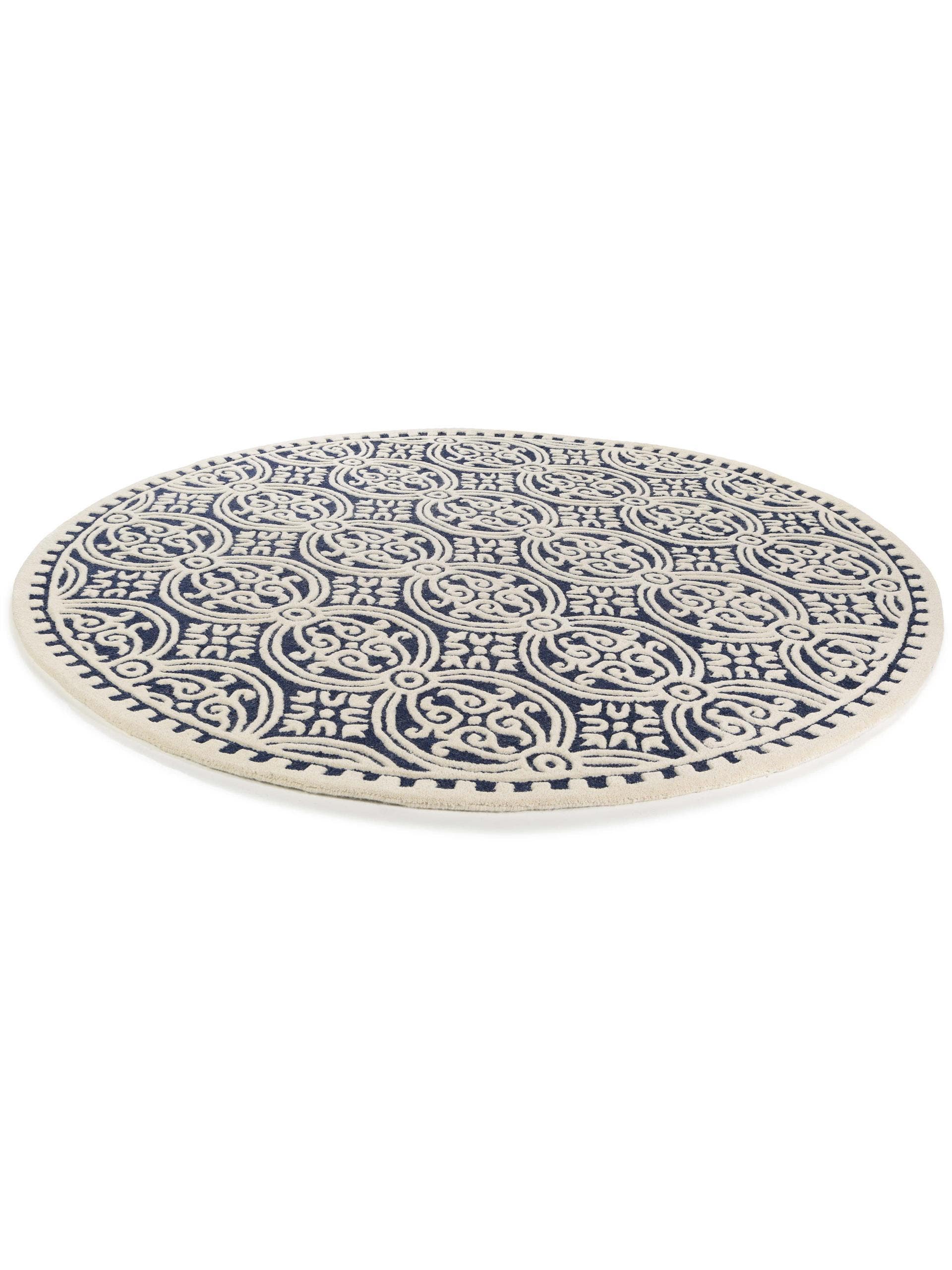 Tapis en laine Windsor bleu foncé