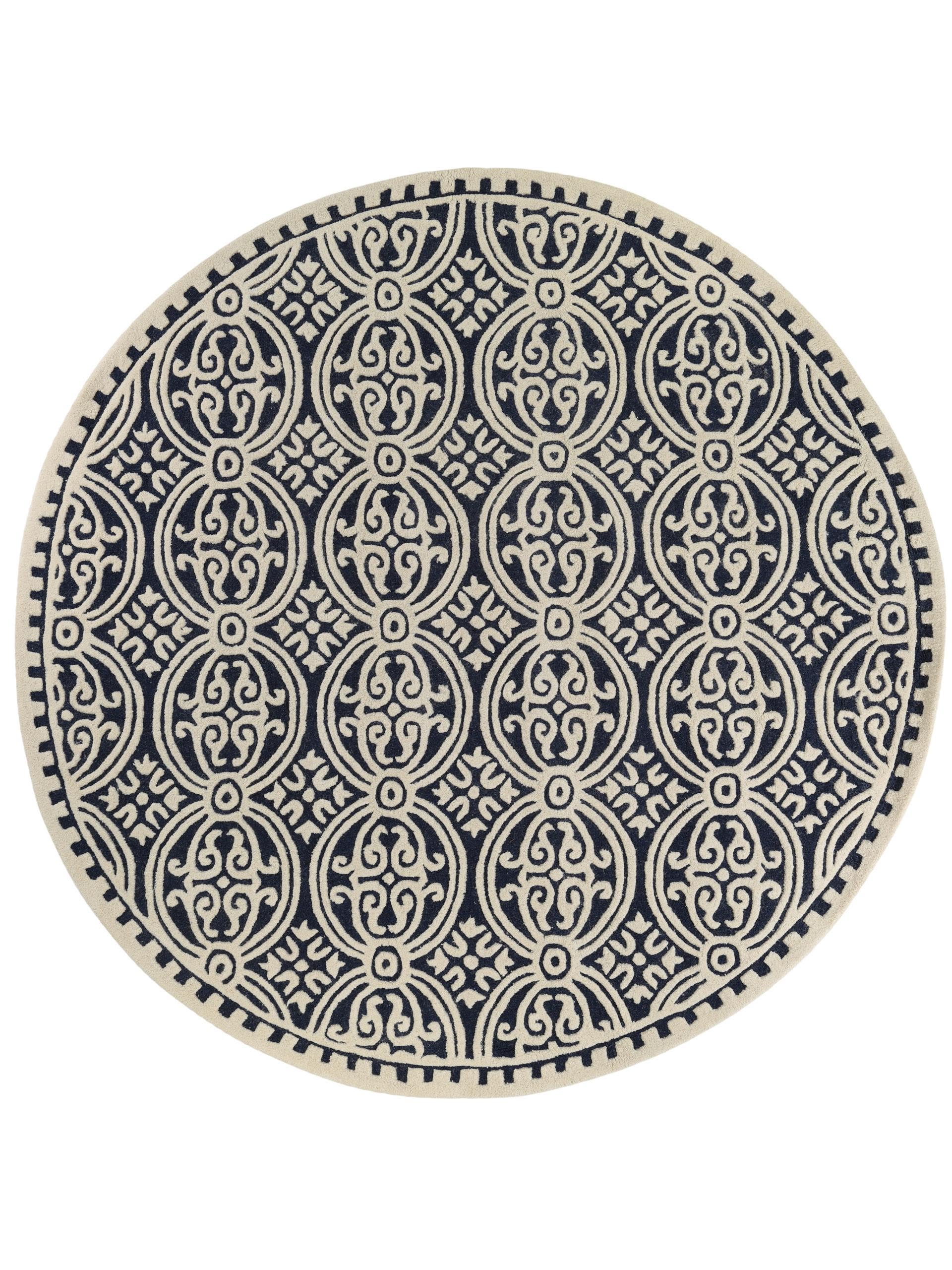 Tapis en laine Windsor bleu foncé
