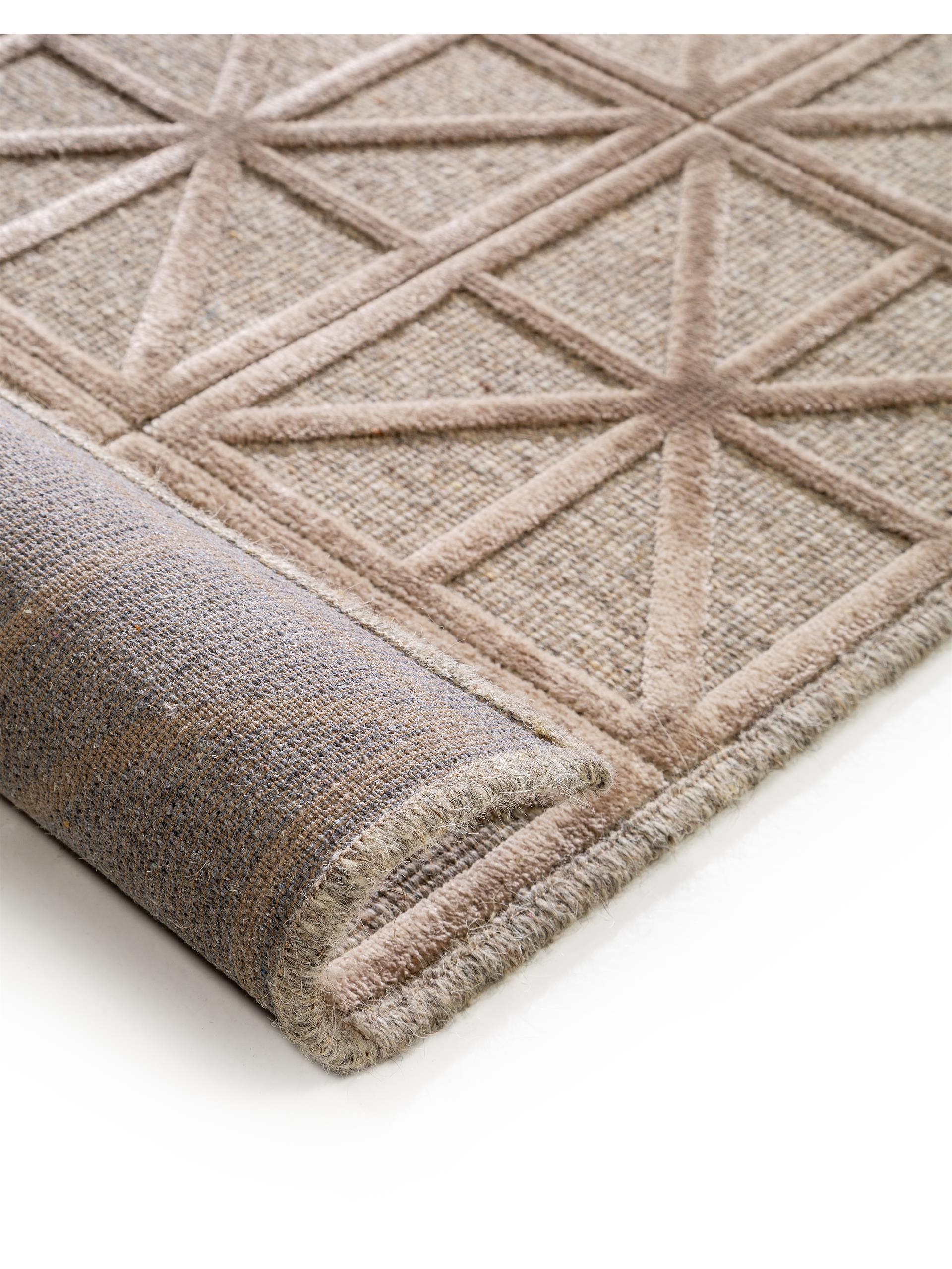 Tapis viscose Nord / marron clair