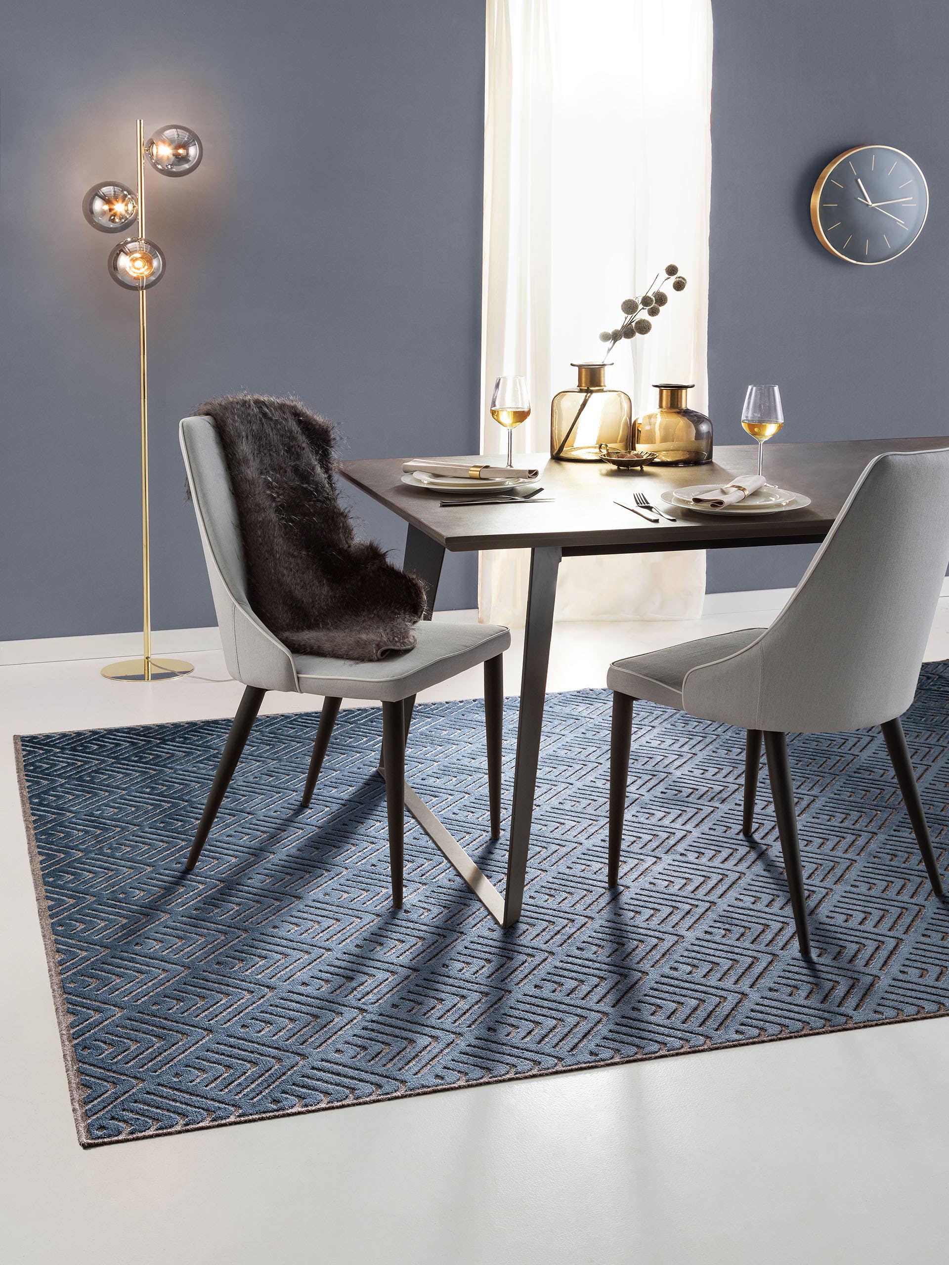 Tapis North bleu foncé