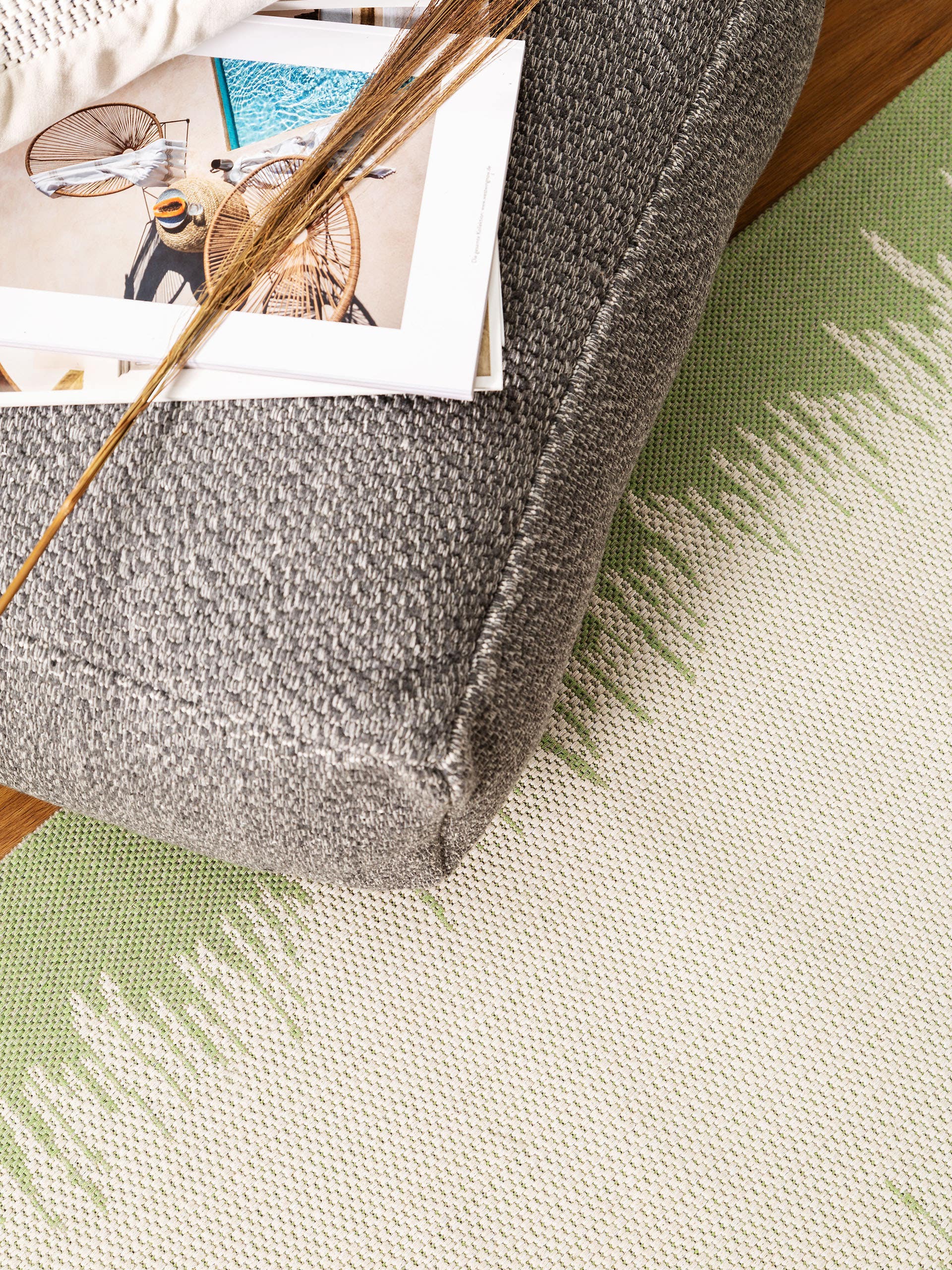 Tapis lavable en coton Cooper Crème/Anthracite