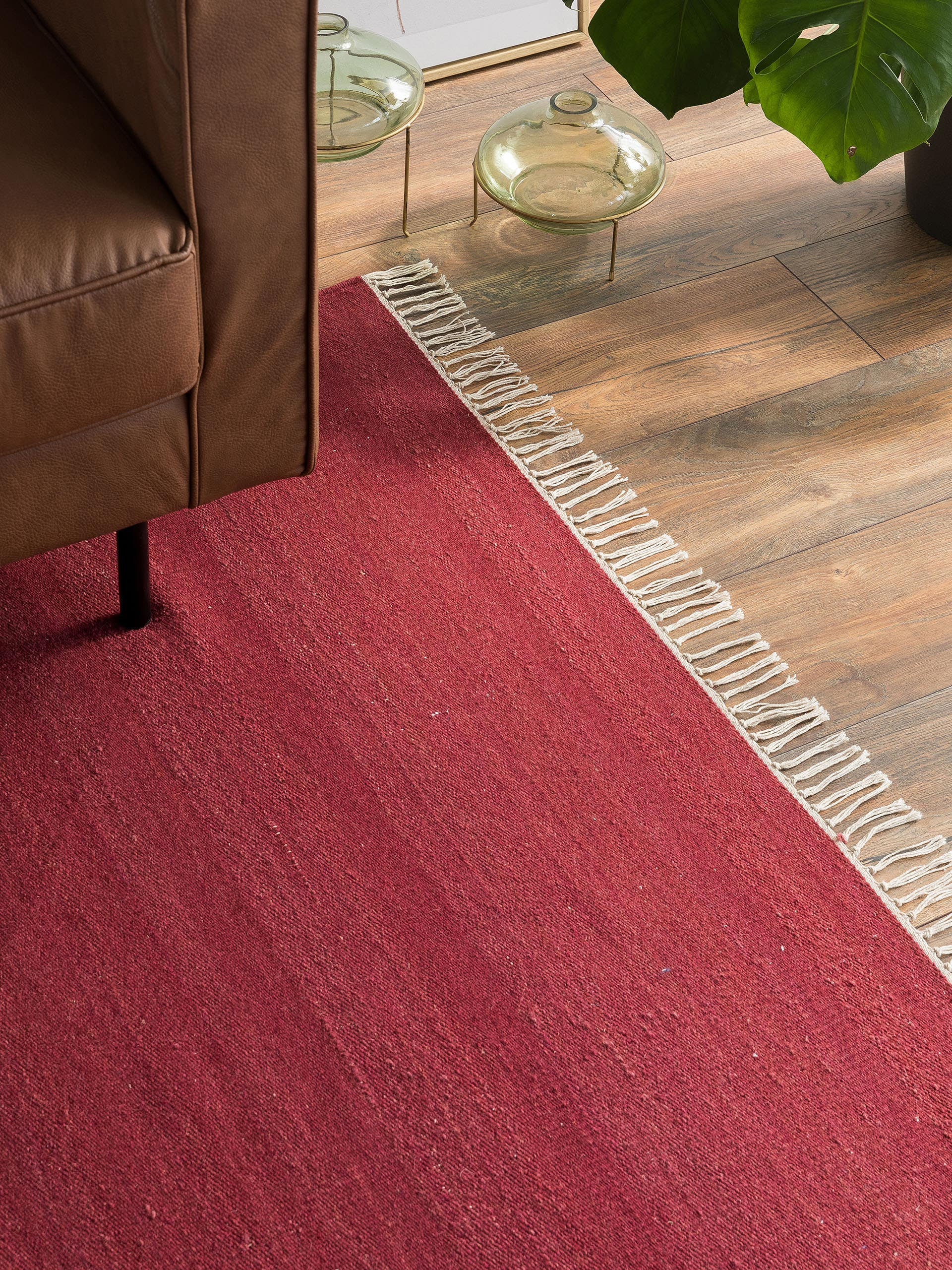 Tapis en laine Mala marron clair