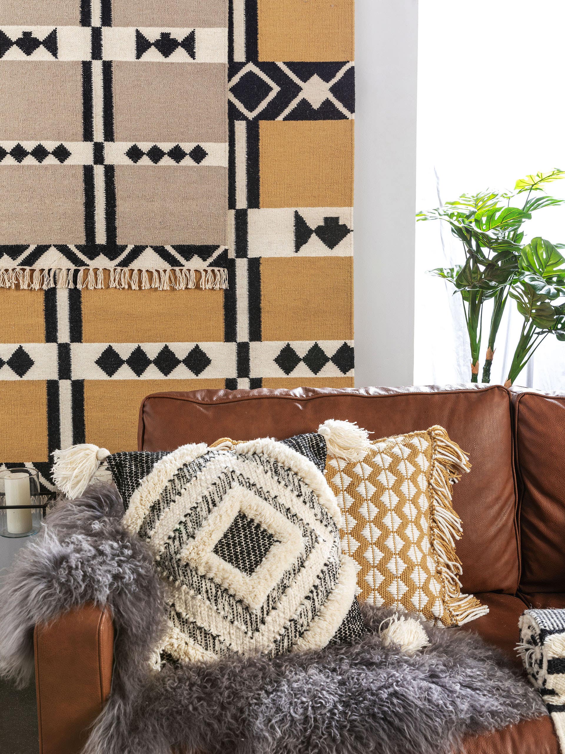 Tapis de passage en laine Billie