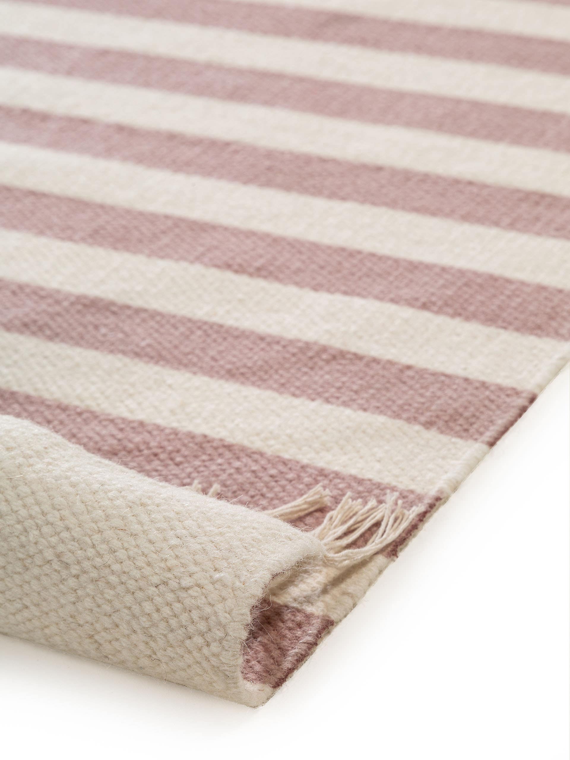 Tapis Oasis en laine crème/rose