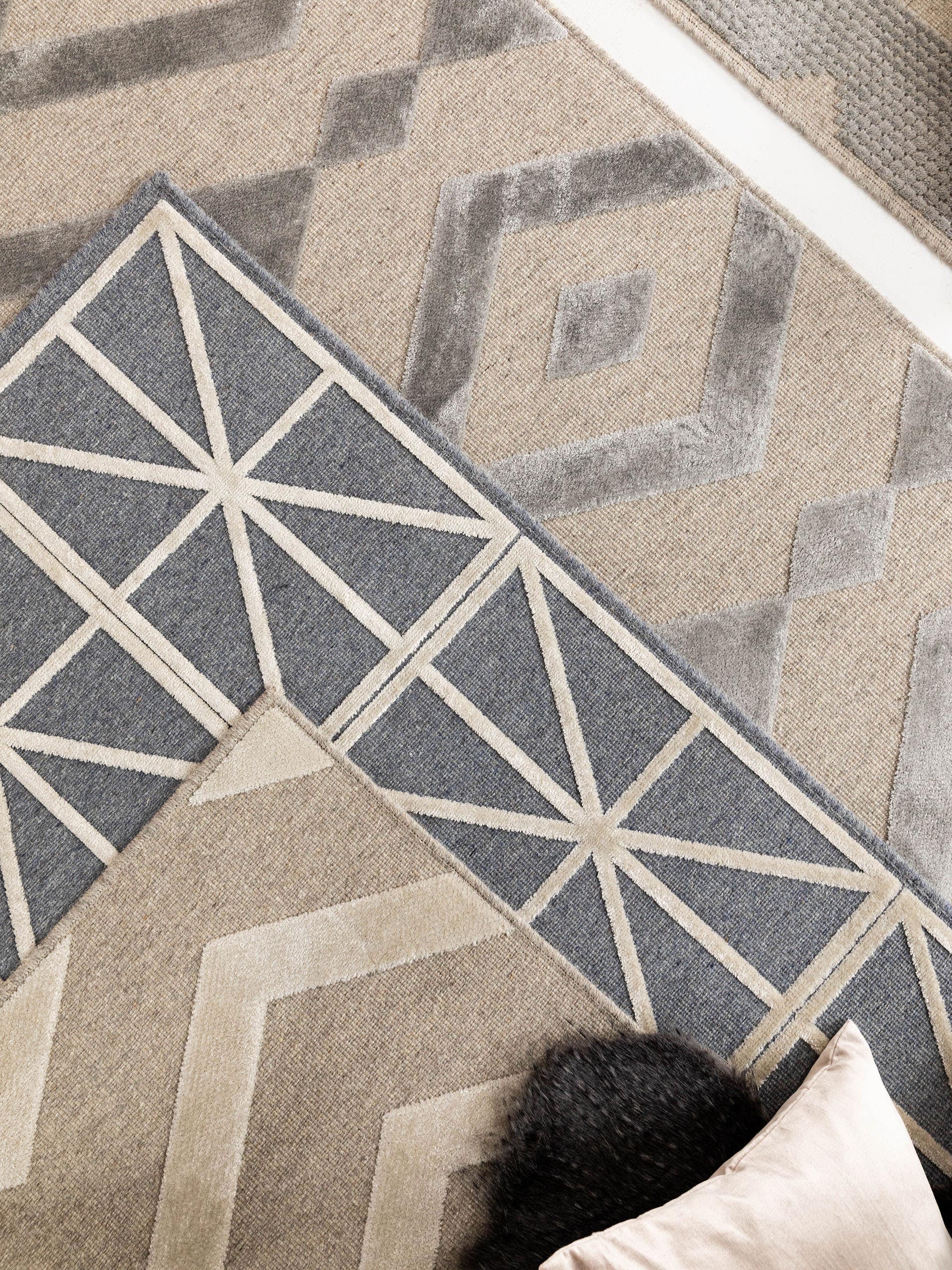 Tapis viscose Nord / marron clair