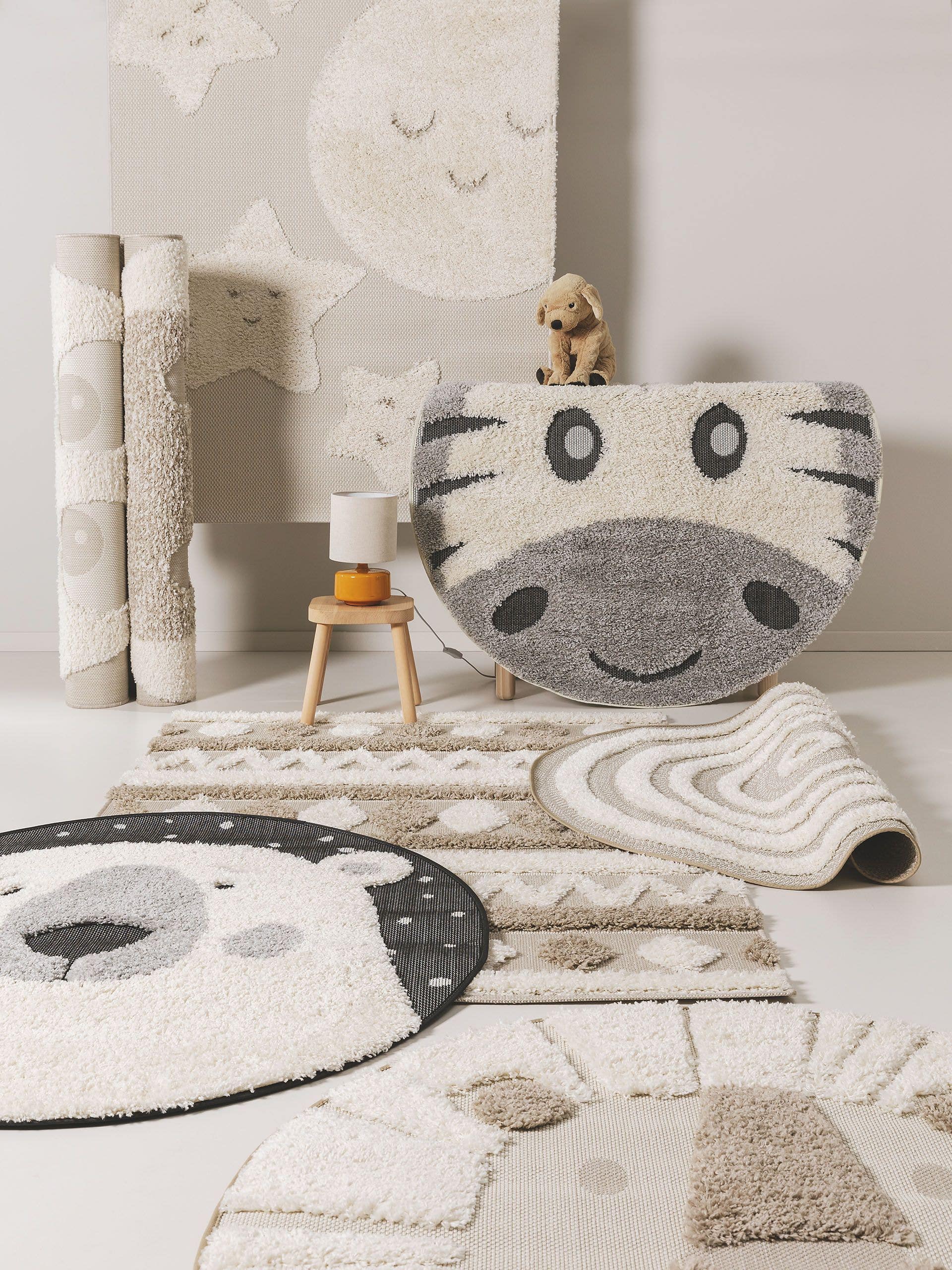 Tapis enfant Carlo Crème/Taupe