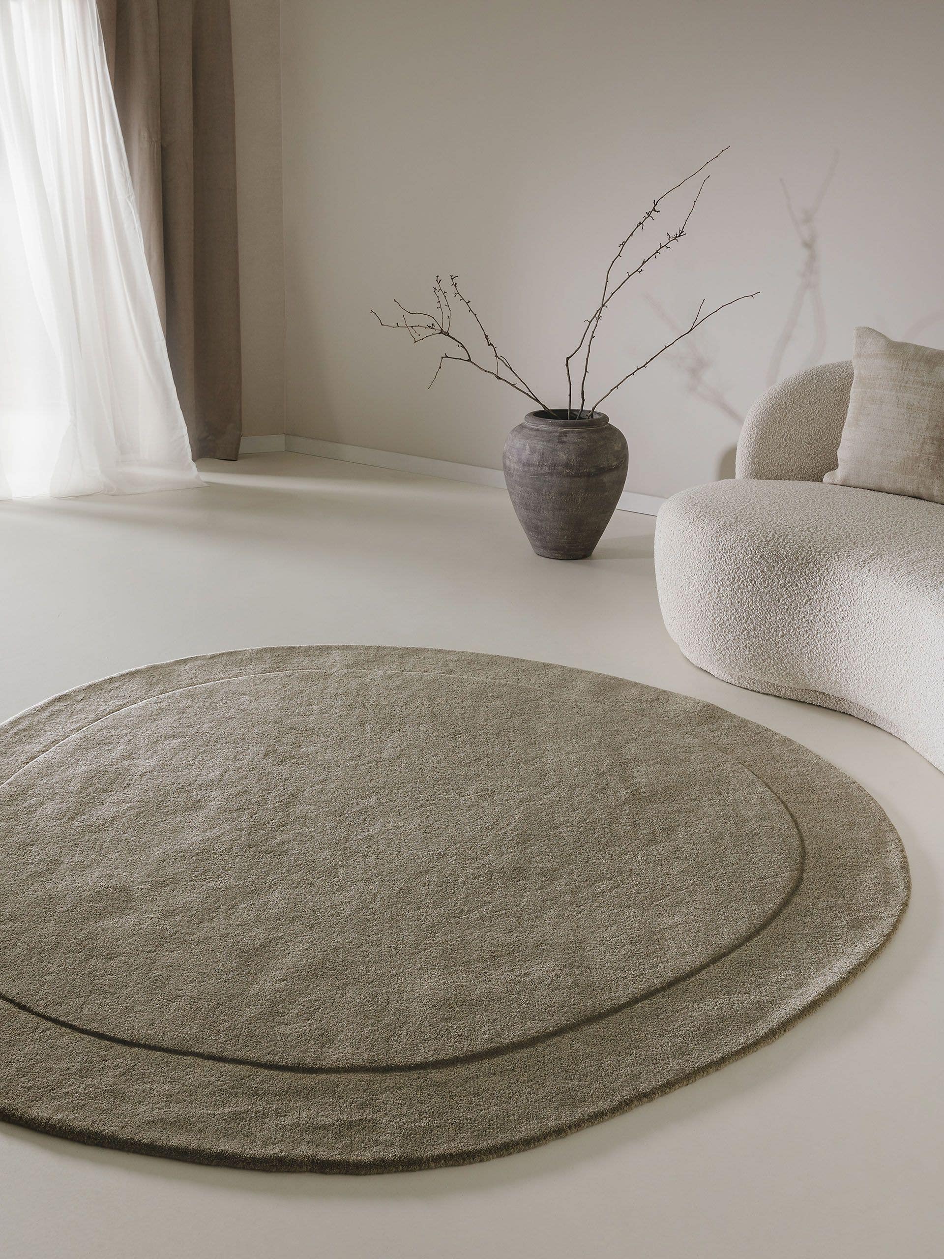 Tapis en laine crème Shape