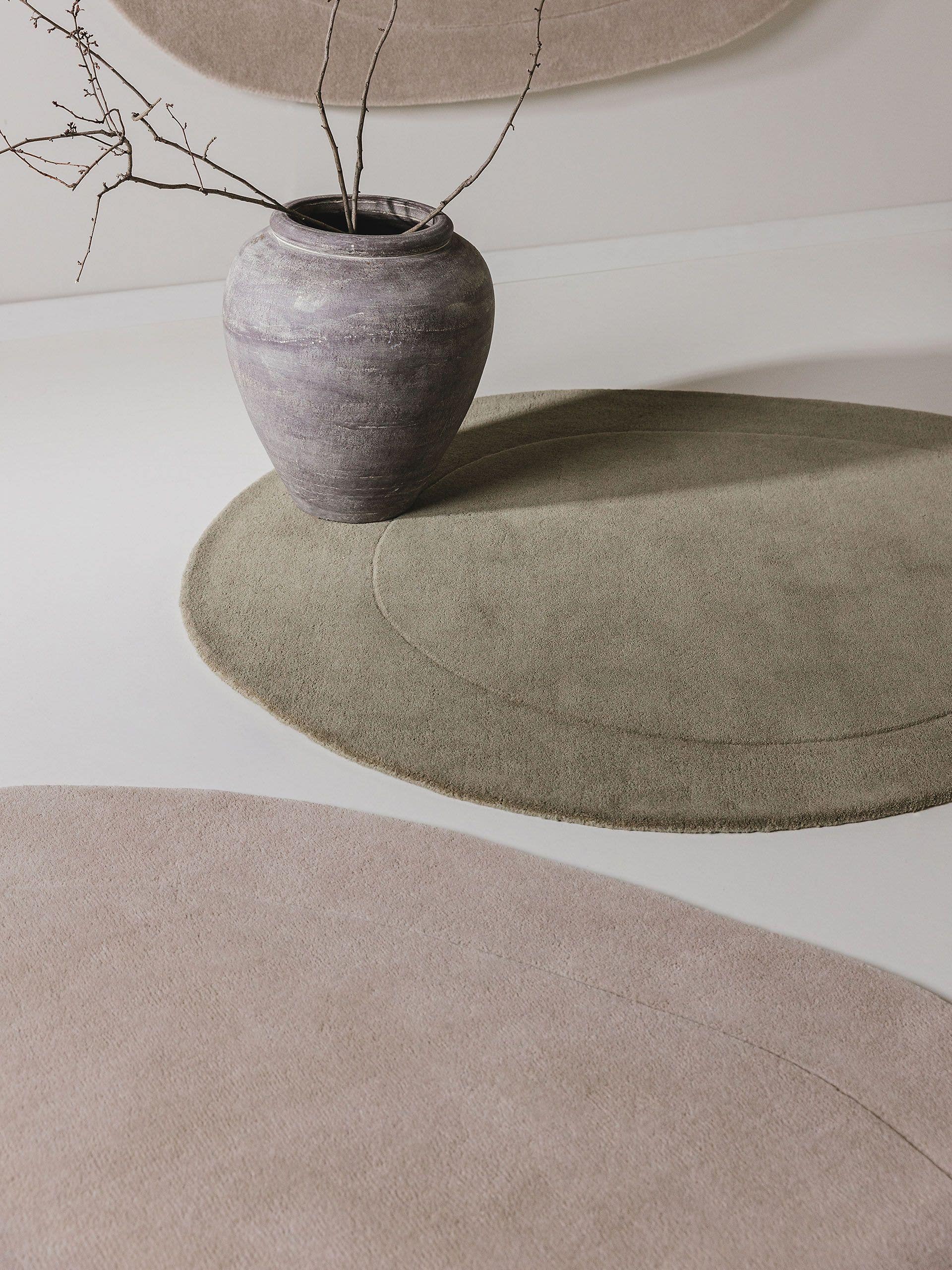 Tapis en laine crème Shape