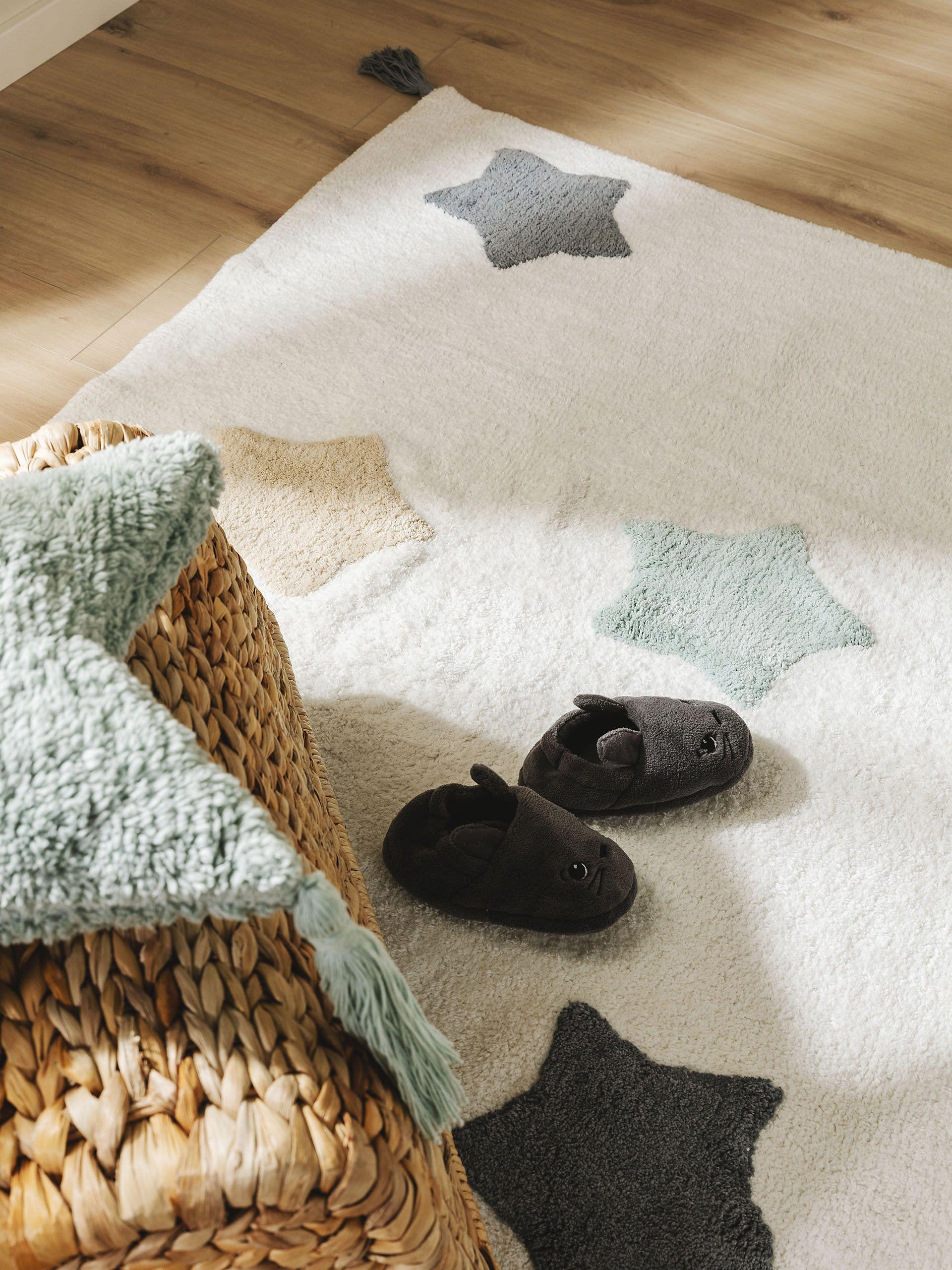 Waschbarer Kinderteppich Stars
