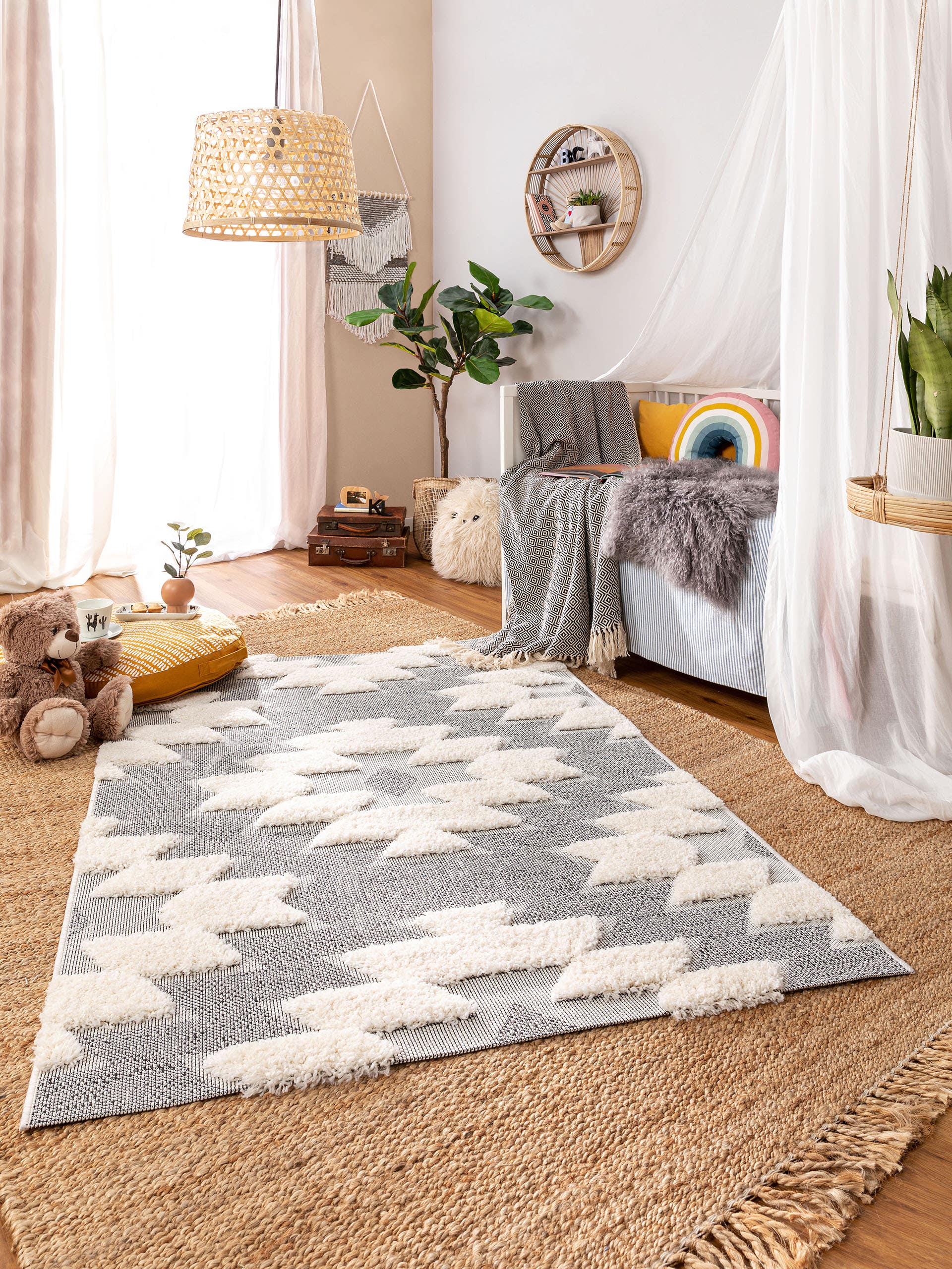 Tapis enfant Carlo /Blanc