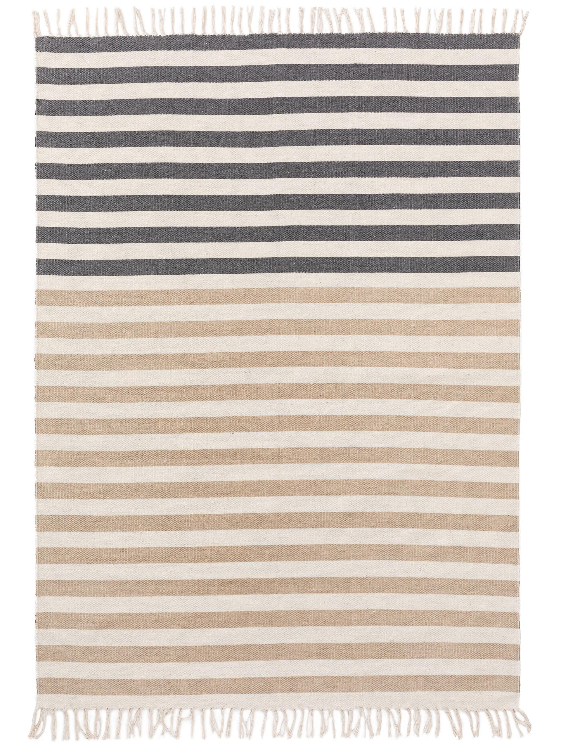 Tapis Oasis en laine crème/rose