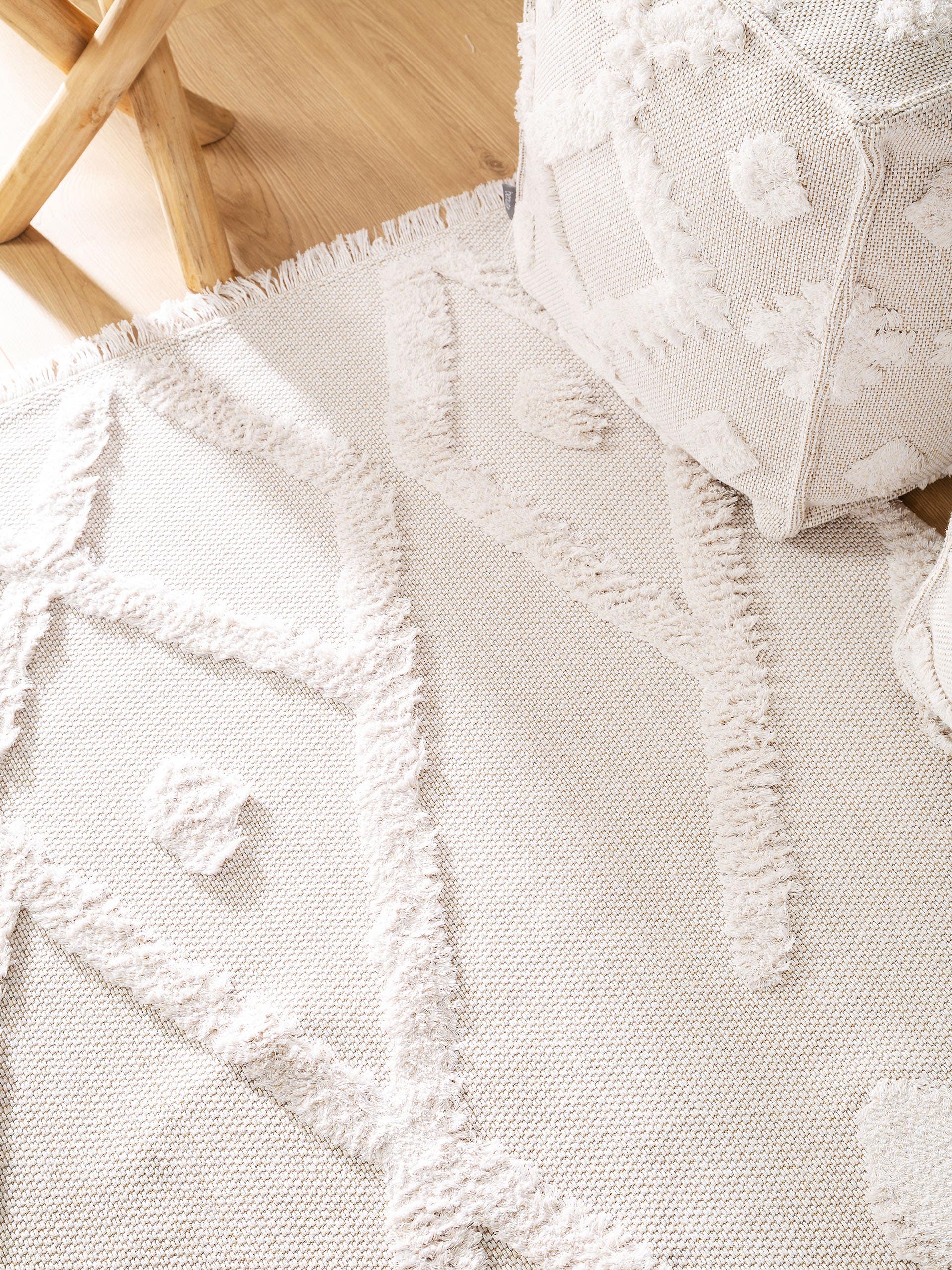 Waschbarer Baumwollteppich Oslo Cream