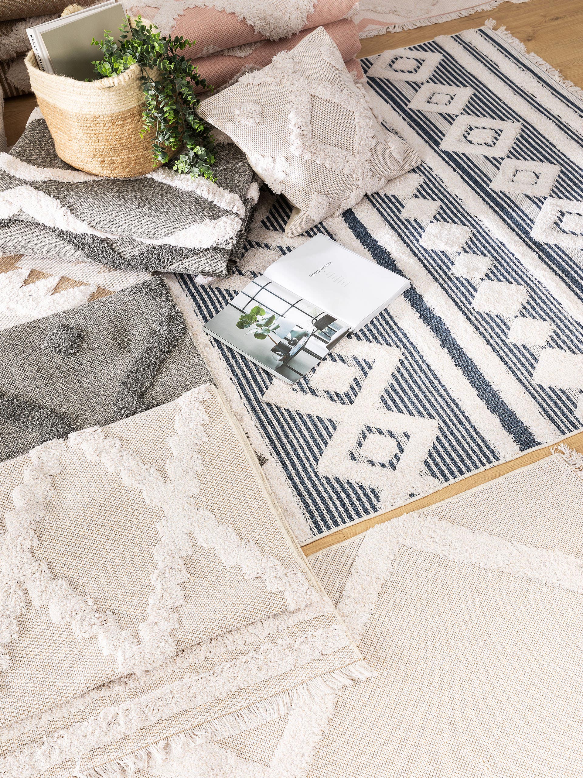 Tapis lavable en coton Oslo Crème