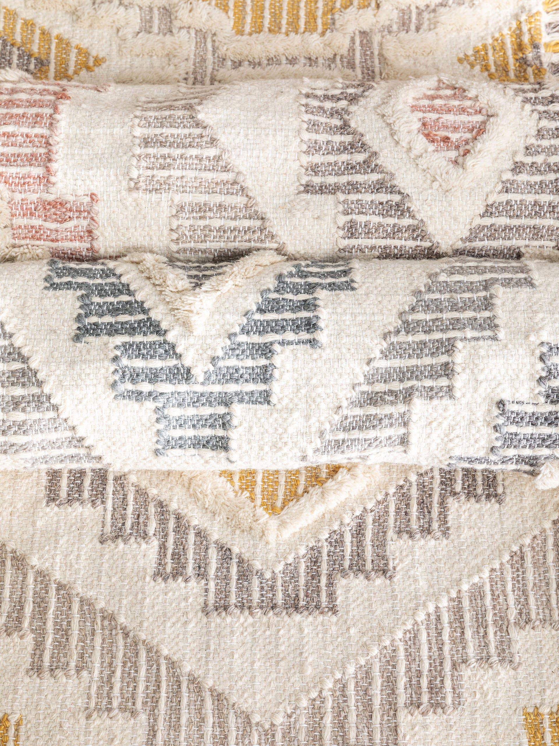 Tapis en laine Wanda gris foncé