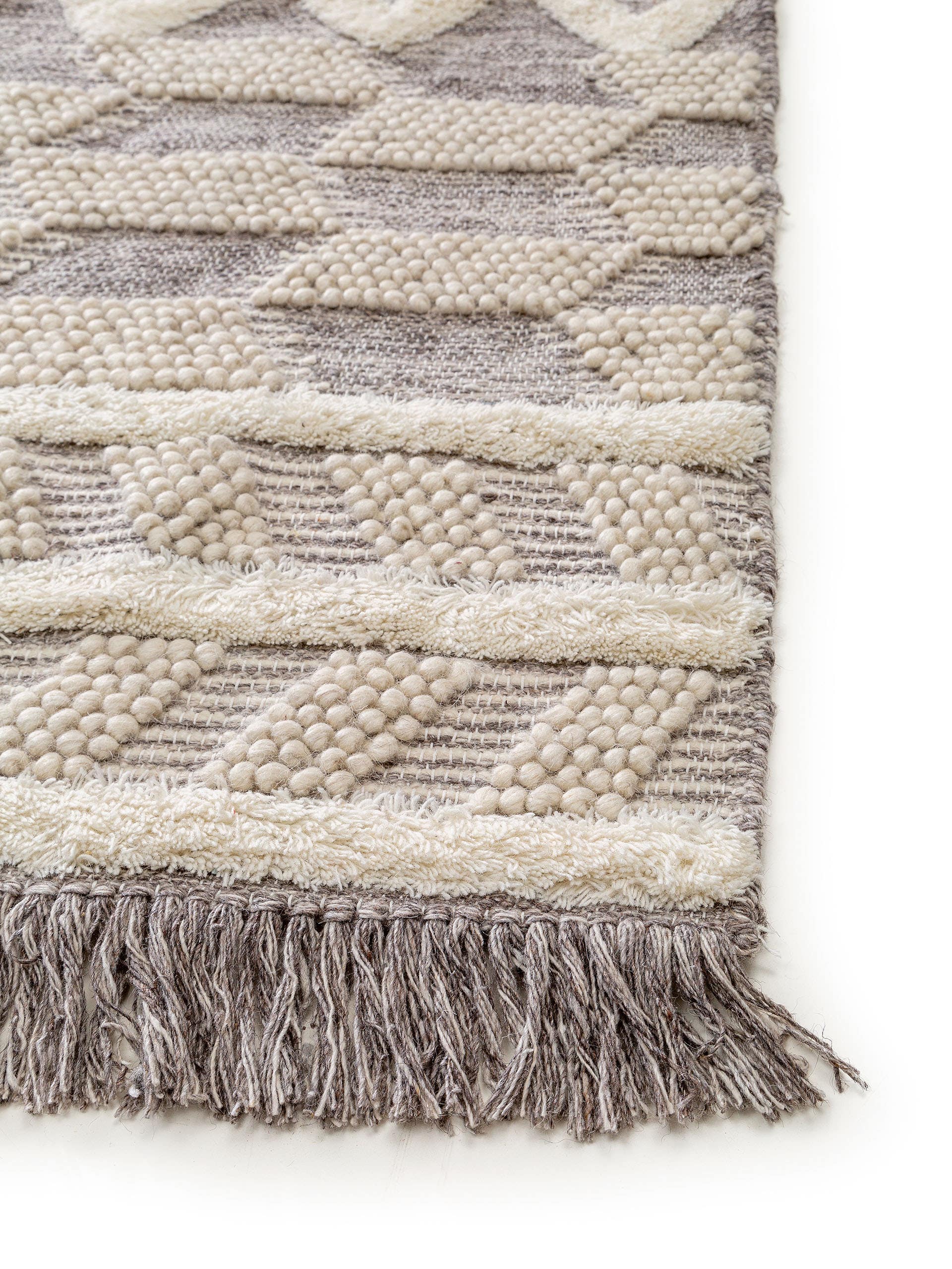 Wollteppich Impala Cream/Grau