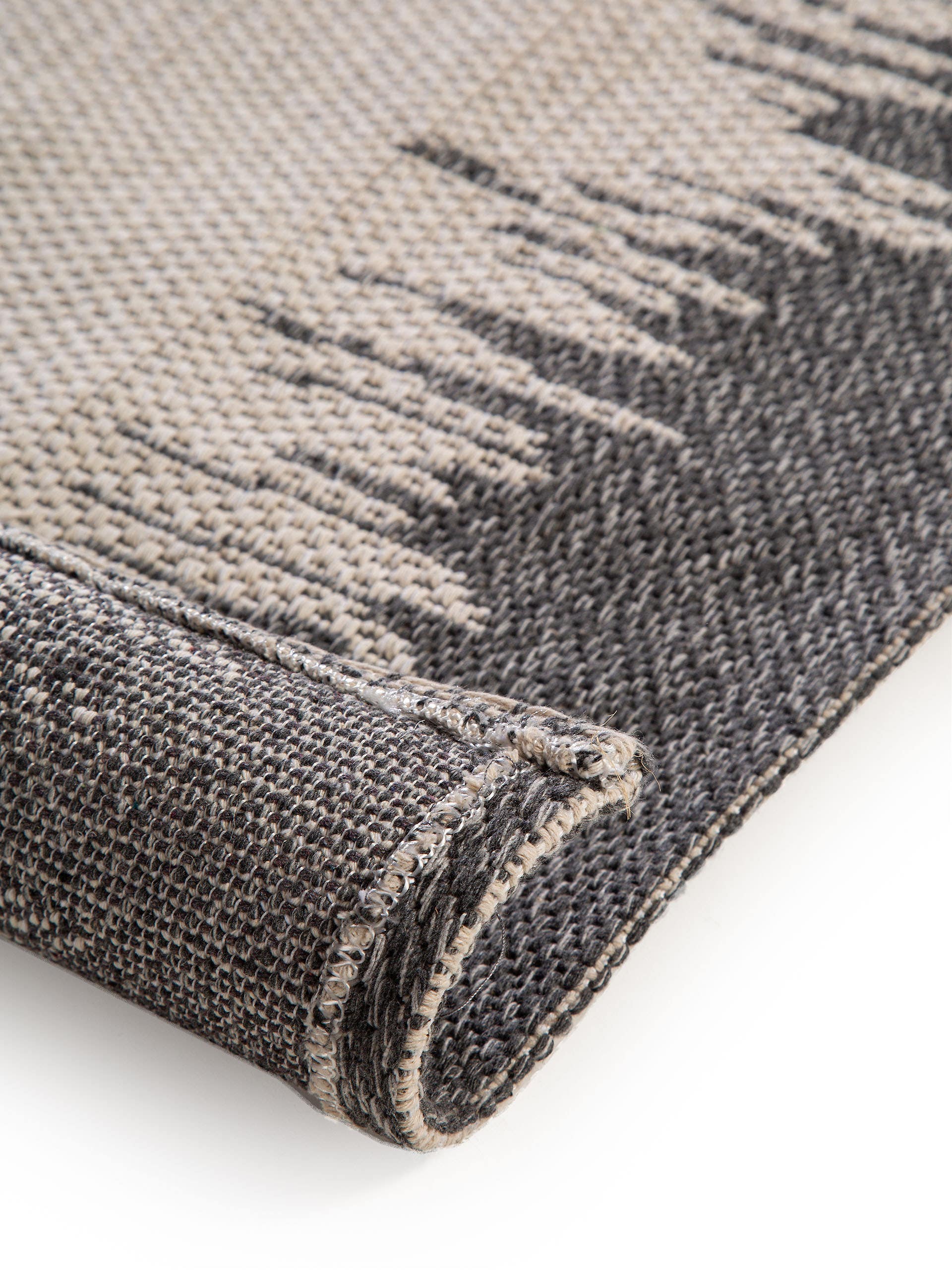 Tapis lavable en coton Cooper Crème/Anthracite