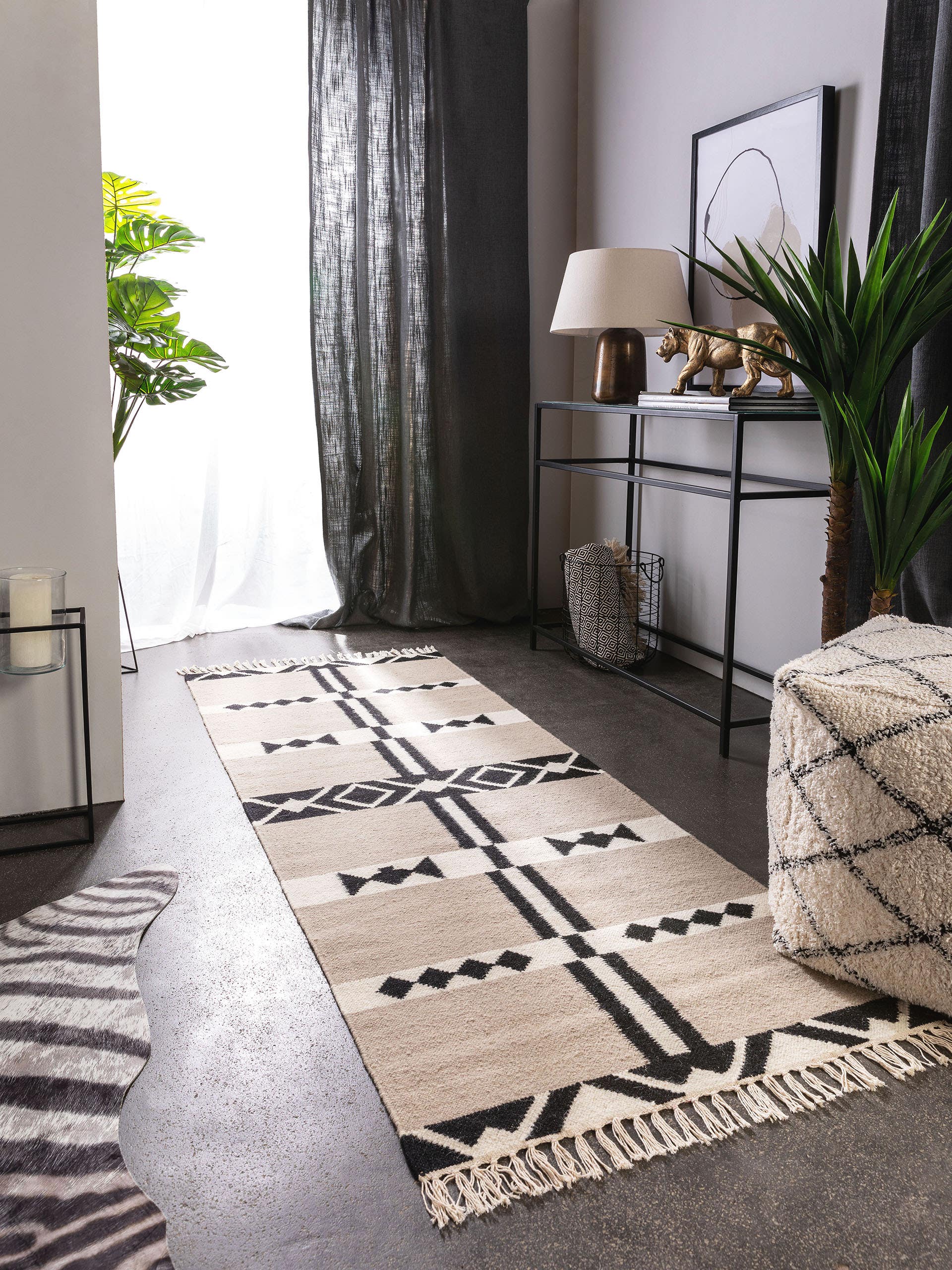 Tapis de passage en laine Billie