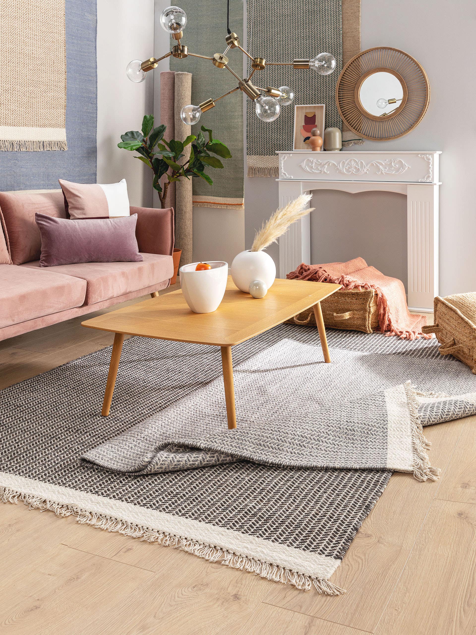 Tapis de passage en laine Kim