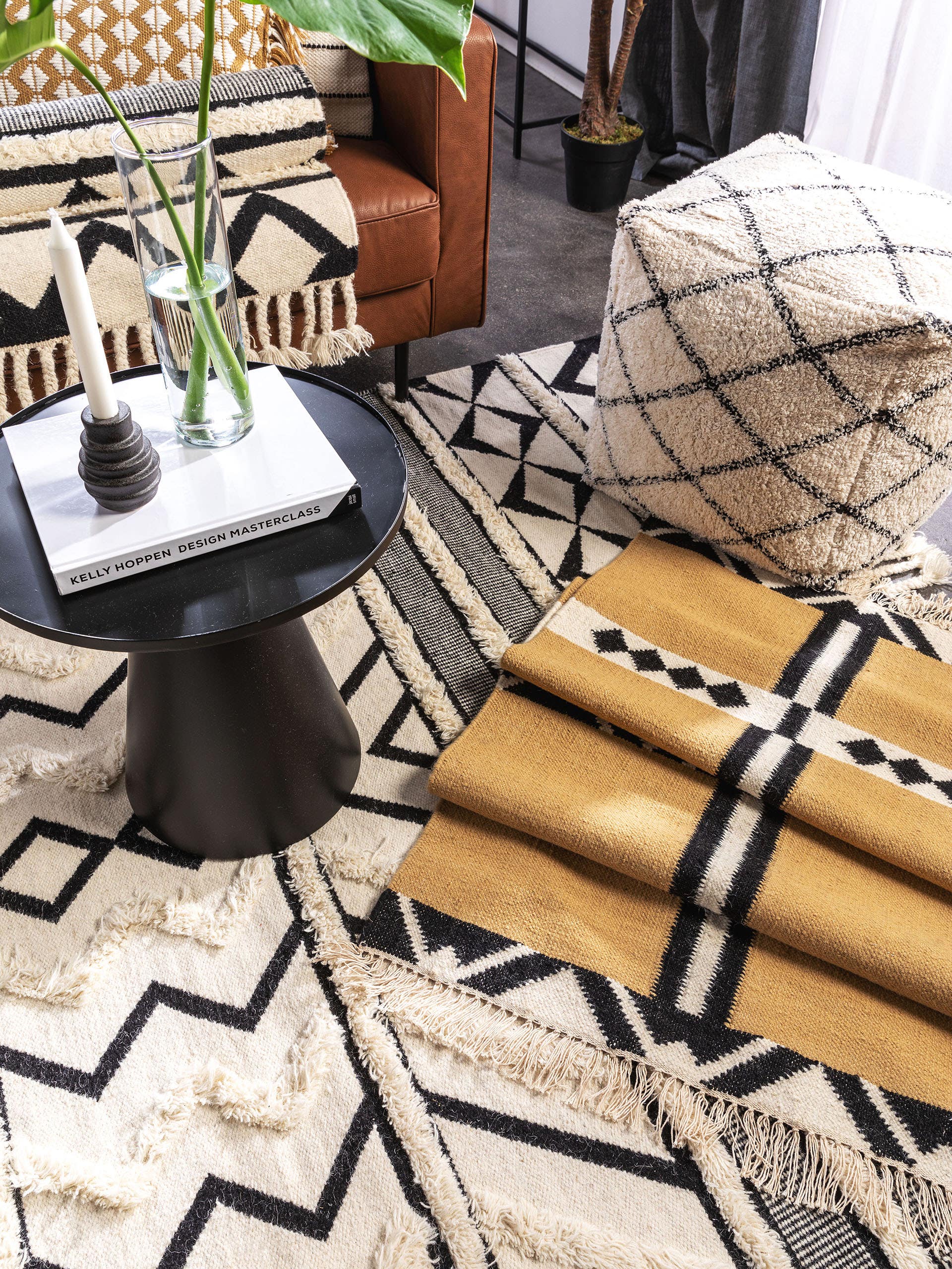 Tapis de passage en laine Billie
