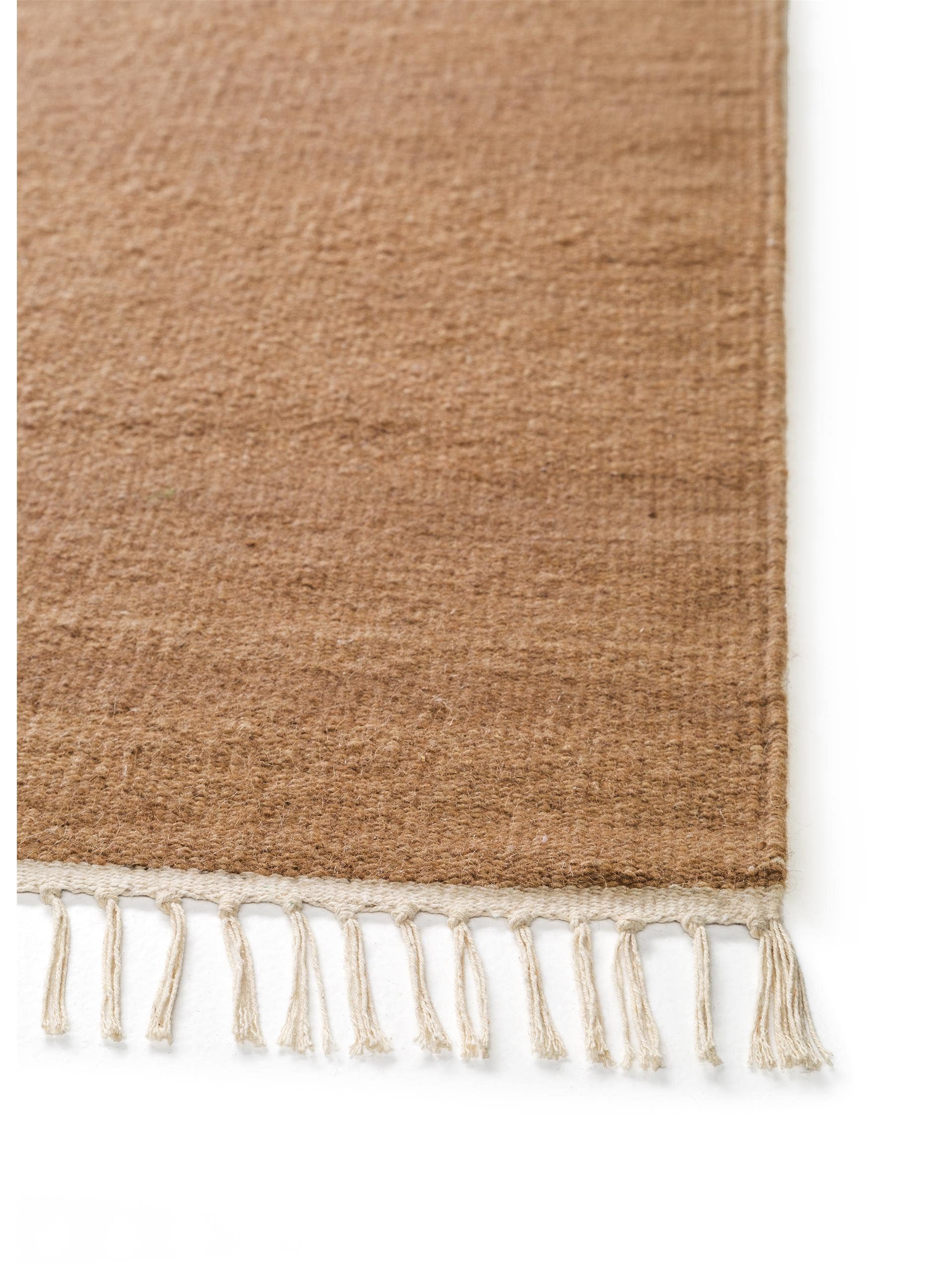 Tapis en laine Mala marron clair